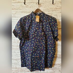 NWT Eddie Bauer Fishing Lure Baha Cotton Shirt